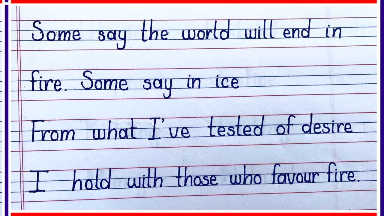 Super clean handwriting || How to write neat and clean writing on three ...