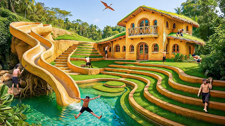 150 Days Building a Luxury Primitive Dream House with Underground Pool Using Primitive Tools