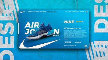 Design Nike Air Jordan Web App UI - Speed Art Tutorial