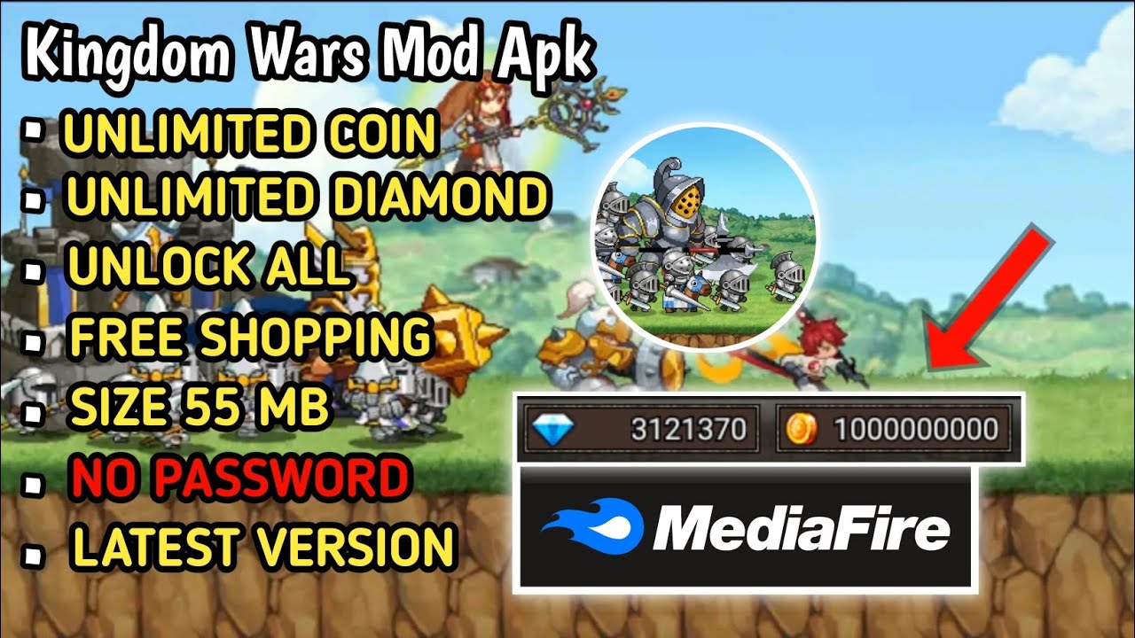 Download Kingdom Wars Mod Apk 2.7.3 Terbaru Unlimited Coin, Diamond