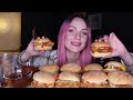 MUKBANG | 10 чизбургеров де люкс | KFC 10 cheeseburgers | не AASMR