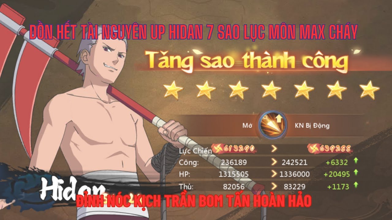 Huyền Thoại Làng Lá - Tiêu 700 mảnh SS+ up Hidan 7 sao lục môn - Bom tấn đỉnh nóc kịch trần