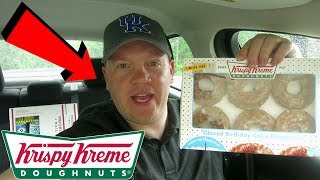 Reed Reviews Krispy Kreme Glazed Birthday Cake Doughnuts