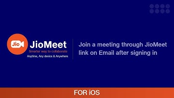 How to Join A Meeting Through JioMeet Link On Email After Signing In | iOS
