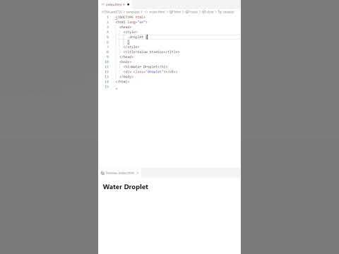 3D Water Drop Effect💧 using HTML and CSS tutorial for beginners using ...