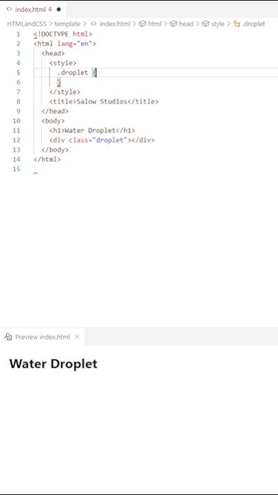 3D Water Drop Effect💧 using HTML and CSS tutorial for beginners using ...