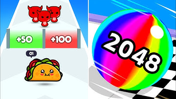 DJ Music Run VS Ball Run 2048 - All Levels SpeedRun Gameplay Android iOS Ep1