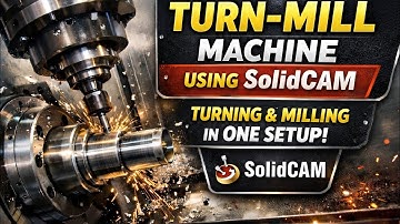 Amazing Turn-Mill Machining 🔥 | CNC Turning + Milling in One Setup #solidcam#solidworks 