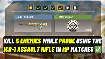 Kill 5 Enemies While Prone Using the ICR-1 Assault Rifle in MP Matches in Cod Mobile 2023