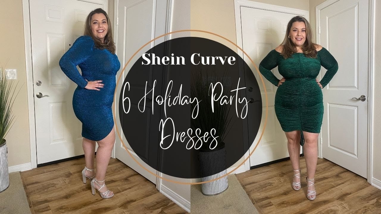 Shein Curve Party Dress Haul  Plus Size Party Dresses under $30