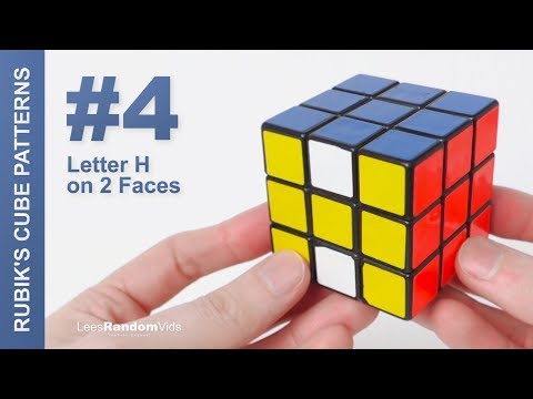 How to make Rubik's Cube Patterns #4: Letter H on 2 Faces