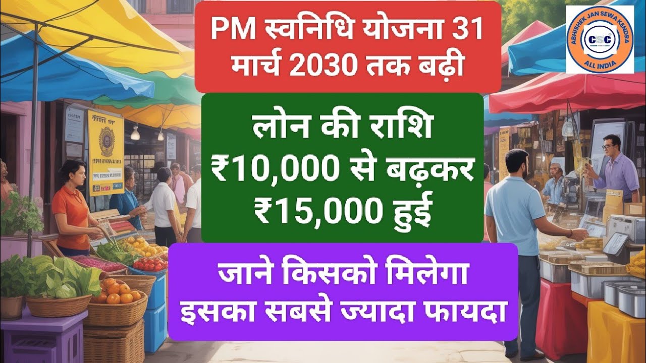 PM SVANidhi Yojana 2025 |🔥 Loan Increased to ₹15,000 | Extended Till 2030 | 🔥Big Update for Vendors