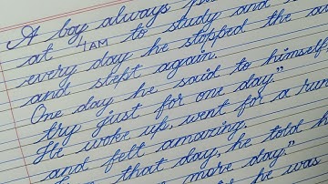 One Page English Handwriting Practice - 4  | Cursive writing Practice | A V writings