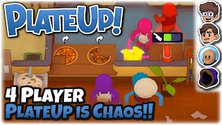 4 Player PlateUp is CHAOS! | Cooking Roguelike | PlateUp! CoOp | ft. The Wholesomeverse