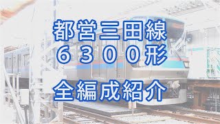 都営地下鉄三田線6300形 全編成紹介