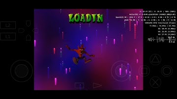 Honor 9x pro,AetherSX2-Crash Bandicoot: The Wrath of Cortex gameplay at 2x with FPS meter