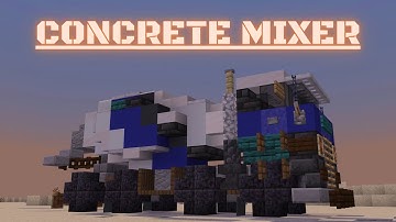 Minecraft: How to build a Concrete Mixer in Minecraft | Minecraft Concrete Mixer Tutorial