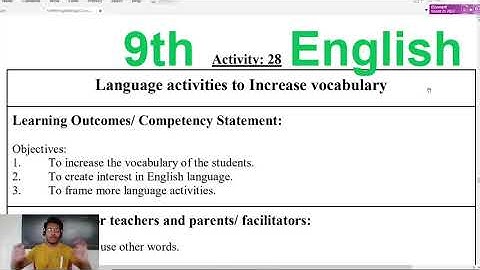 Bridge Course 9th English 28-Activity