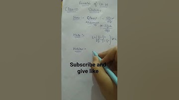 Statistics formulae #class 10 #ch 14