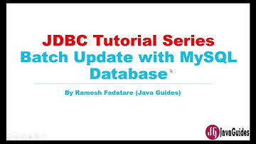 JDBC Tutorial - Part 9: JDBC Batch Update with MySQL Example