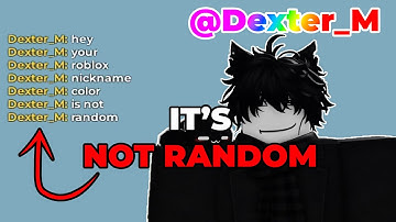 The Color of Your Roblox Nickname IS NOT Random