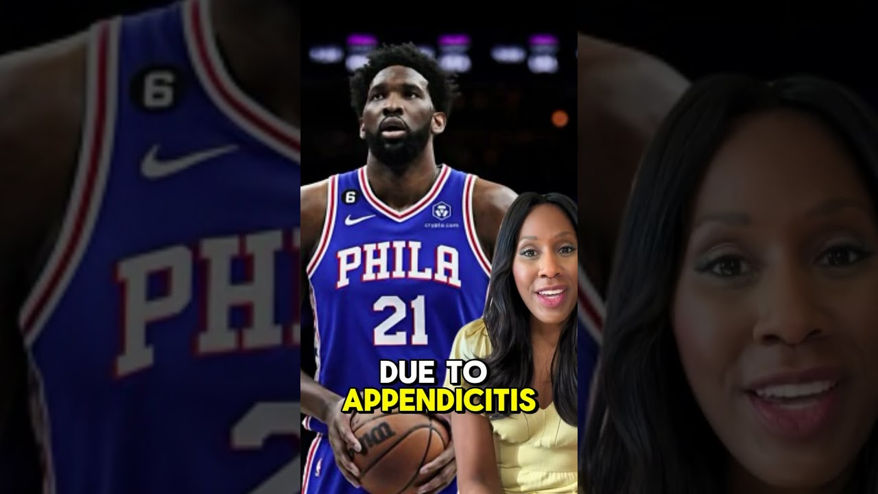 BASKETBALL STAR, JOEL EMBIID (76’ers) OUT DUE TO APPENDICITIS! 😱 #shortsfeed #shortsvideo #shorts