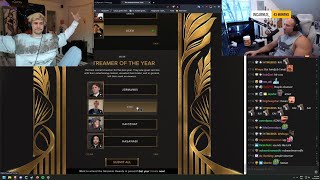 xQc reacts to Knut voting him for Streamer of The Year