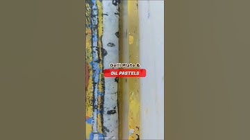 Using Oil Pastels with the Gelli Plate #shorts #gelliplate #gelliprint #monoprinting