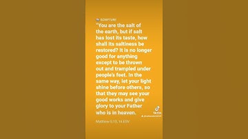 Thumbnail of You are the salt of the Earth🙏🏾Amen.