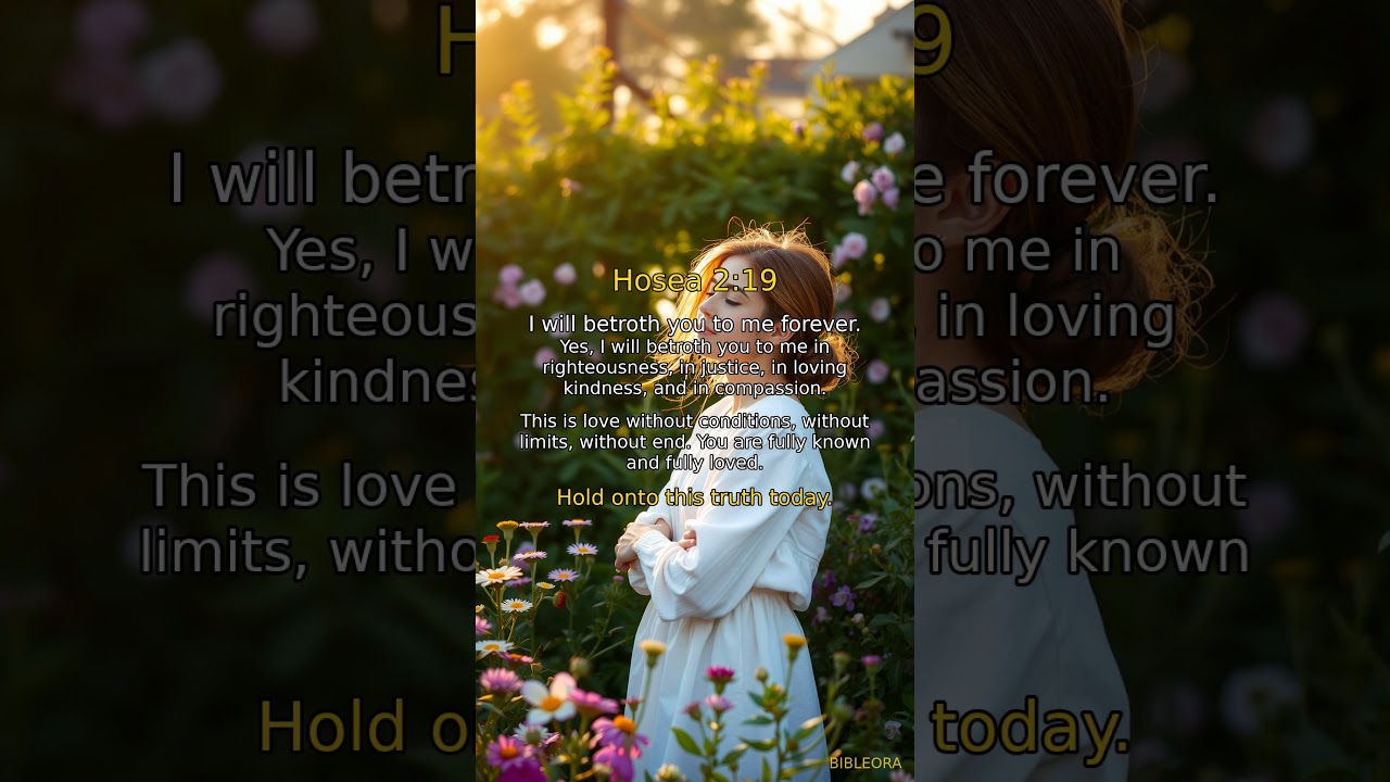 ✝️ POWERFUL SCRIPTURE: God's Love | Hosea 2:19 #shorts