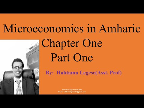 MICROECONOMICS በአማርኛ እና በእንግሊዝኛ Chapter One Theory of Consumer