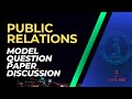 Public Relations -Model Question paper Discussion |Yahya Yahi