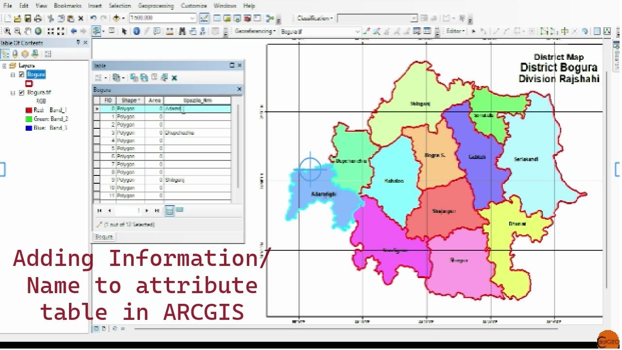 Adding data to attribute table/ArcMap/Geography/Honors 4th year ...