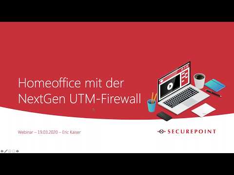 Homeoffice mit der Securepoint NextGen UTM-Firewall