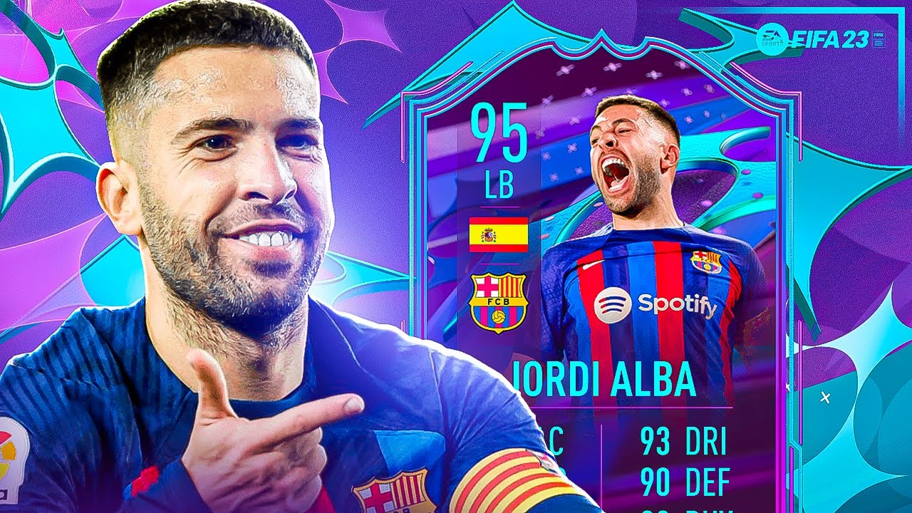 😍¡JORDI ALBA 95 END OF AN ERA SBC en FIFA 23! ¡EL MEJOR LATERAL DE ...