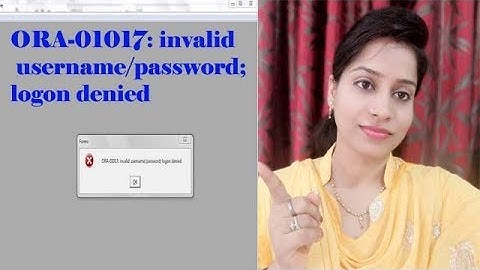 ORA-01017: invalid username/password; logon denied | Oracle apps