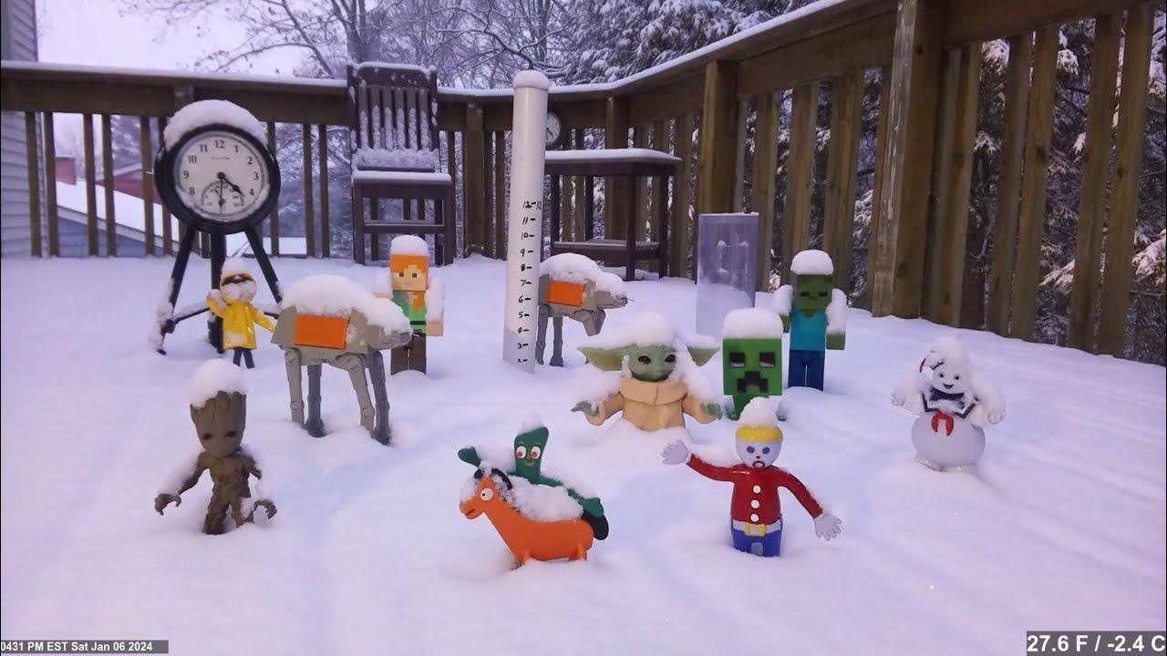 Time-lapse January 06-07, 2024, Heavy Snow - YouTube