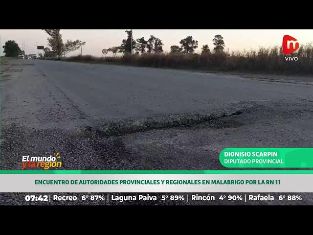 Encuentro de autoridades provinciales y regionales en Malabrigo por la RN11 - Dionisio Scarpin, dip