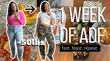1 WEEK OF ALTERNATE DAY FASTING |  HOW I FAST +  (REALISTIC) WHAT I EAT ON FEAST DAY | 50LBS DOWN!