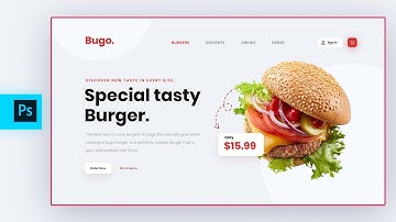 Create Fast Food Website Design in Photoshop Easily!