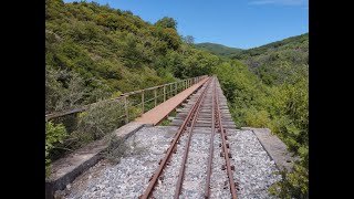 Chranoi Arcadia, Peloponnese - Abandoned railroad: Bridge crossing (Greece)