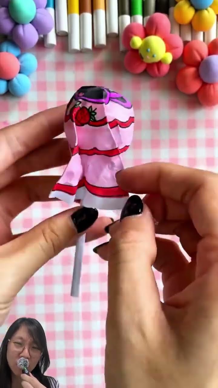 MAKAN LOLIPO TERBUAT DARI KERTAS ORIGAMI