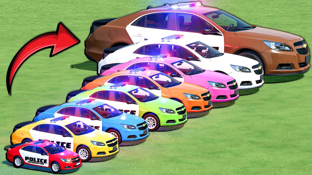 small to GIANT POLICE CARS TRANSPORTING FS22