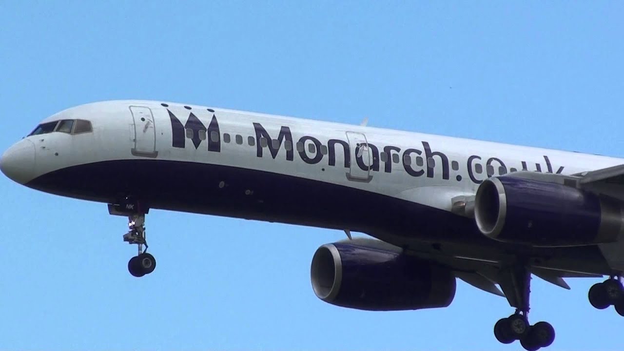 Monarch Boeing 757-200 G-MONK Landing Malaga AGP