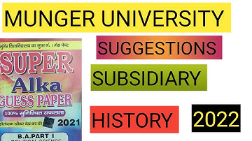 MUNGER UNIVERSITY PART-1 HISTORY SUBSIDIARY SUGGESTIONS @Munger University   L-5