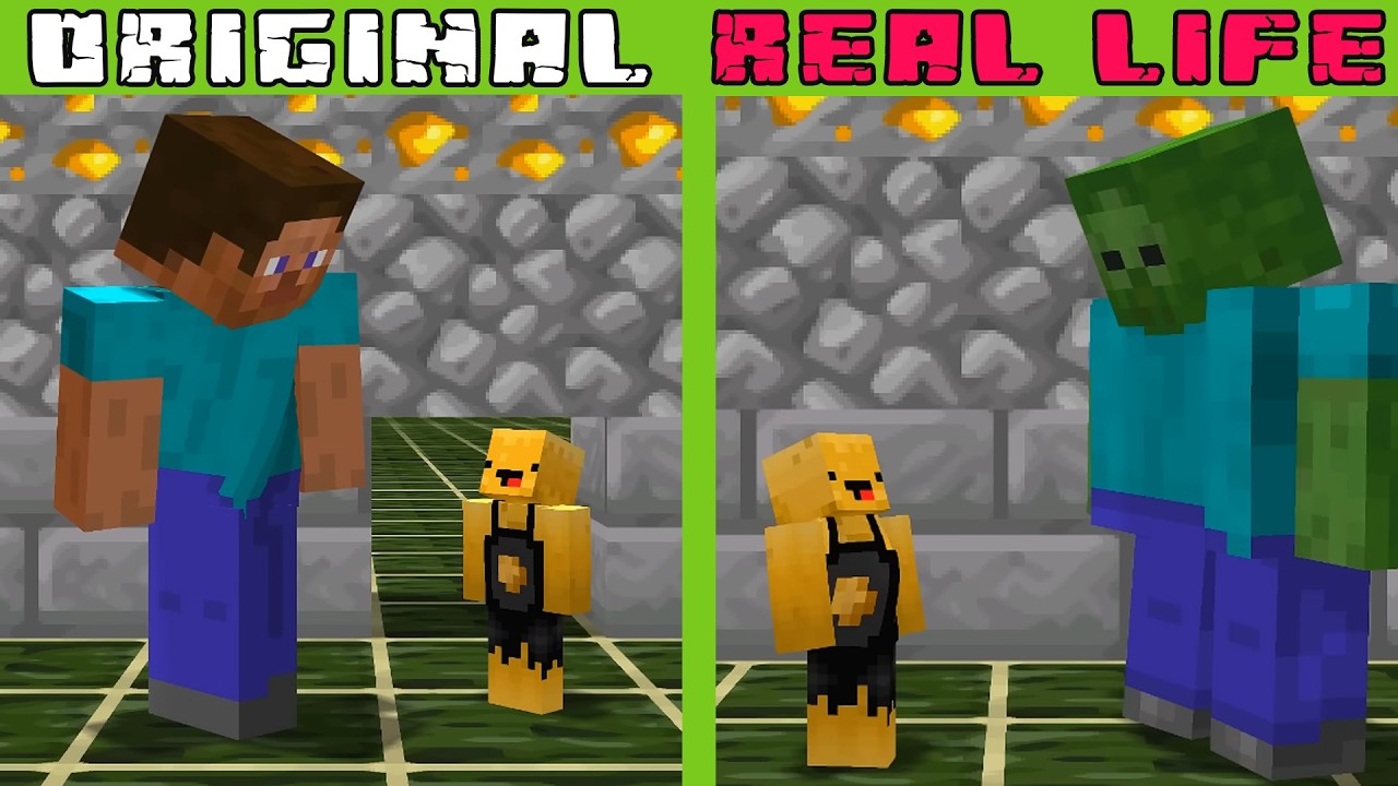 A-a-all mY FeLLaS !!! | Original vs Real Life | Minecraft Animation