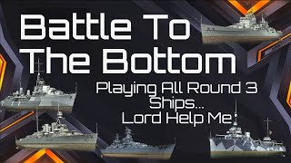 Battling through Battle to the Bottom ships  || World of Warships Blitz CC