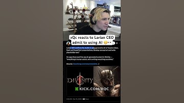 xQc reacts to Larian CEO Admit To Using AI 😬 #xqc #larianstudios #ai