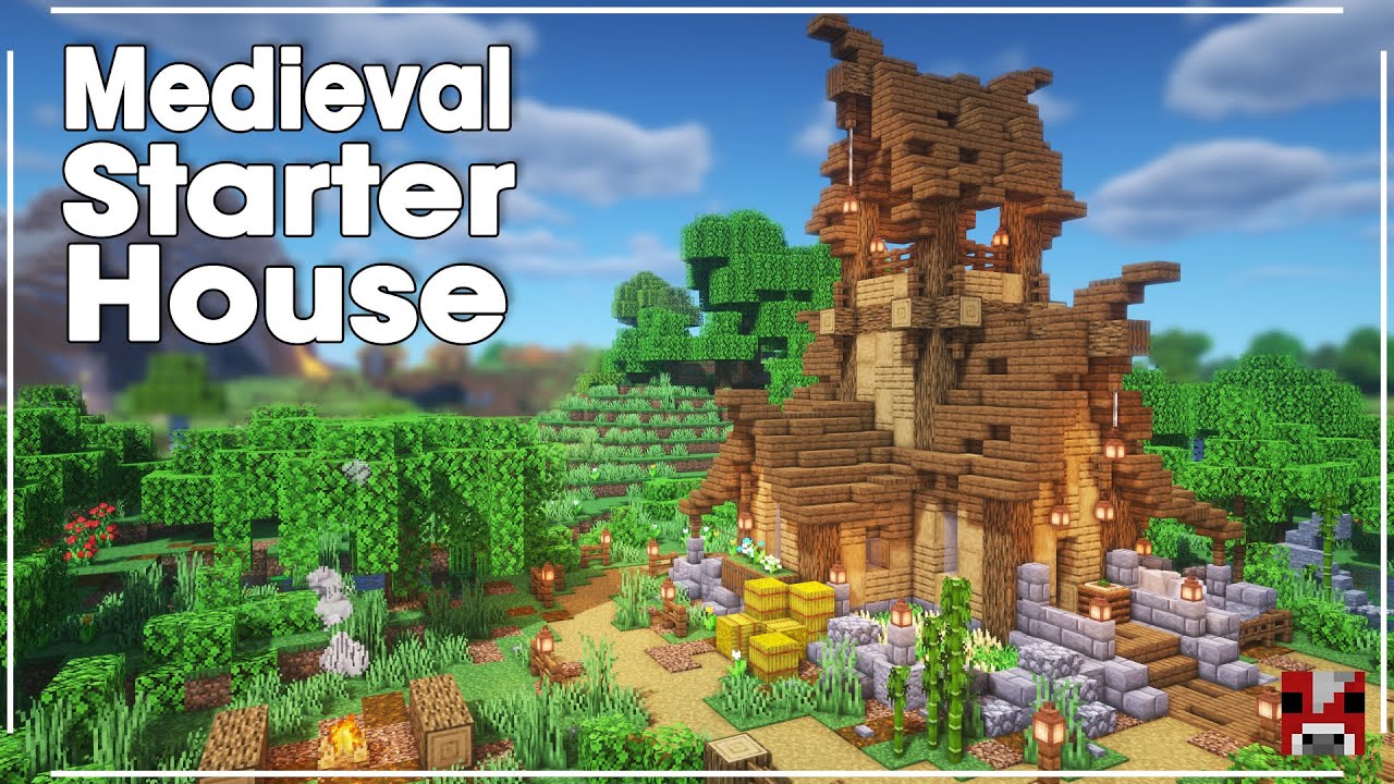 Minecraft Medieval Starter House #minecraft #minecraftbuilding #minecr