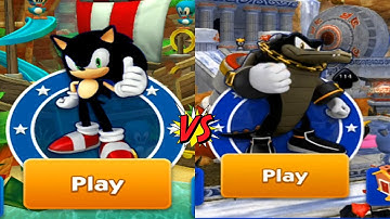 SONIC DASH - SHADOW SONIC vs SHADOW VECTOR  - SHADOW GAMEPLAY SHADOW MODE